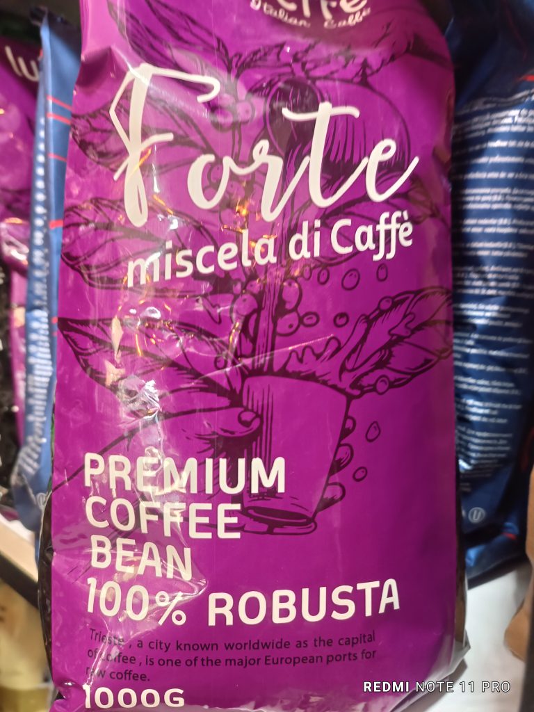 دان قهوه لوییجی بنفش 100 ربوستا محصول ایتالیا